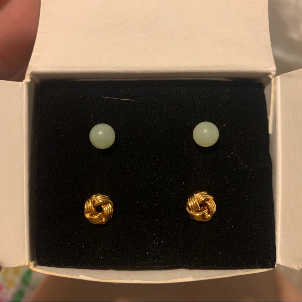 Vintage Jade Avon Earrings